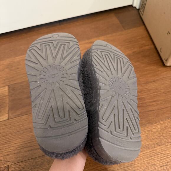 UGG Fluffy Platform Sandals in Charcoal - Picture 3 of 6